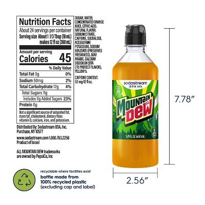 SodaStream 4pk 14.9 fl oz Mountain Dew Drink Mix