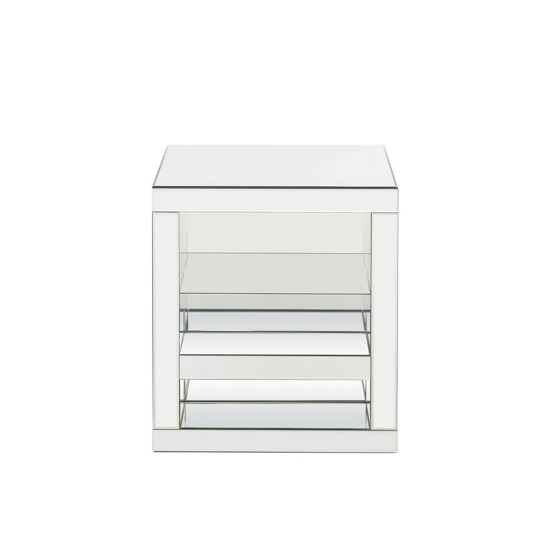 20&#34; Meria Accent Table Mirrored/Clear Glass - Acme Furniture, 3 of 6