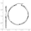 Black Bow Jewelry 2.5mm Sterling Silver, Twisted Round Hoop Earrings, 40mm (1 1/2 In) - 4 of 4
