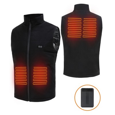 Electric Heated Vest for Men Women, Lightweight Warming Heated Vest Rechargeable Smart Heating Vest, Black