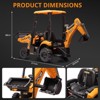 Acekool 12V 4-in-1 Ride-On Excavator & Bulldozer with Remote, Adjustable Seat & Front Loader - 2 of 4