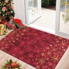Christmas Decorations Area Rug Winter Snowflakes Floor Mat Non Slip Low Pile Home Decor Rug for Living Room Bedroom - 3 of 4