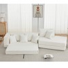 TiramisuBest Folding Convertible Sleeper Sofa Bed 2 in 1 3 Seat Lamb Velvet Gaming Couch Fold Out Floor Mattress Living Room Guest Room - 4 of 4