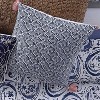 Indienne Paisley Embroidered Scallop Decorative Throw Pillow Navy/White - Oceanfront Resort - 2 of 4