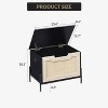 TackView Storage Bench with Seat-60 cm Shoe Bench with 2 Safety Hinges,  High-Capacity Chest for Entryway, Living Room, Bedroom, Hallway,black - 2 of 4