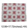 Unique Bargains Christmas Place Mats Red Snowflake Linen Red White 13"x17.7" 2 Pcs - 3 of 4