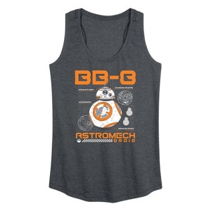 Women's - Star Wars: The Force Awakens - BB8 Schematic Graphic Racerback Tank - 1 of 4
