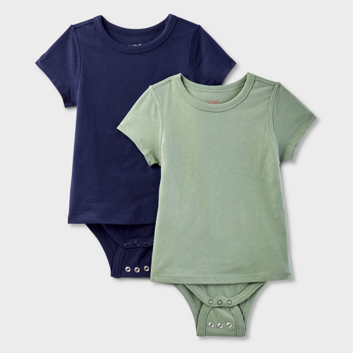 Toddler Adaptive Short Sleeve 2pk Abdominal Access Bodysuit - Cat & Jack™ - thumbnail 5