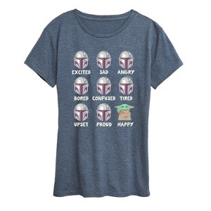 Women's - Star Wars - The Mandalorian Mandalorian Moods Short Sleeve Graphic T-Shirt - 1 of 4