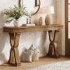 Lantine 63-Inch Solid Wood Console Table, Farmhouse Narrow Entryway Table with X-Shaped Legs for Living Room, Hallway, or Foyer, Easy Assembly - 2 of 4
