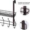 NEX 1 Tier Over the Door Bath Organizer with Mesh Towel Hanging Rack Black: Clothesline & Garment Storage Solution - 4 of 4