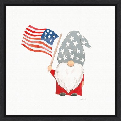 Amanti Art Patriotic Gnomes II by Jenaya Jackson Canvas Wall Art Print Framed 16 x 16-in.