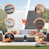 72" H Metal Privacy Screen for Outdoor, Freestanding Decorative Privacy Screen with Stable Base, Metal Fence Panel for Balcony Patio Garden - 4 of 4