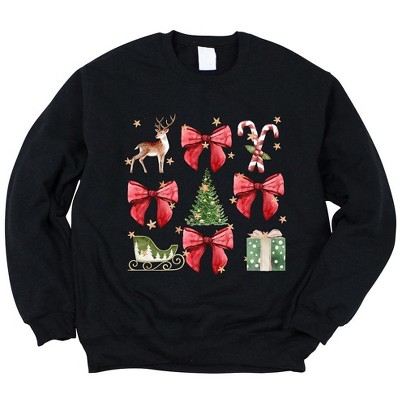 Simply Sage Market Women's Graphic Sweatshirt Coquette Christmas Collage