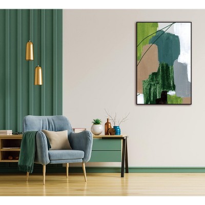 Whiteline Modern Living Verda 48"x32" Canvas Wall Art, Black PS Frame