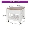 3-In-1 Lift Top Square Coffee Table With Wheels Stools Multi-Function 2 Tier Dining Table With Hidden and Open Storage Living Room Dining Room - 2 of 4