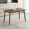 PAGED Rectangle Dining Table Modern Kitchen Table with MDF Tabletop and Metal Legs, 47.2" Living Room Table for 4/6 Person - 2 of 4