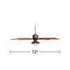 72" Casa Vieja Predator Rustic Indoor Outdoor Ceiling Fan with LED Light Remote English Bronze Cherry Frosted Glass Damp Rated for Patio Exterior Home - 4 of 4