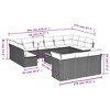 vidaXL 14 Piece Patio Sofa Set with Cushions Black and Blue Poly Rattan - 3 of 4