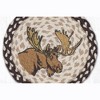 Earth Rugs Moose Printed Round Jute Trivet – 10" Rustic Hot Pad with Eco-Friendly Braided Natural Fiber Design - 2 of 3