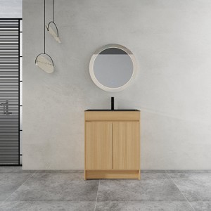 GDFStudio Arcton Modern Bathroom Vanity with Stainless Steel Sink and Soft-Closing Doors - 1 of 4
