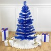 Northlight Artificial Tinsel Christmas Tree - 3' - Blue - Unlit - 2 of 4