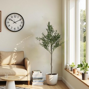 Christopher Knight Home Angela Indoor 66" Tall Pre-Potted Artificial Olive Tree with Pot - 1 of 4
