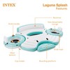 Intex Laguna Splash Island Outdoor Floating Water Raft with 2 Detachable Solo Lounge Tubes, Connectors, Built-In Cupholders, and Grab Handles, Blue - 4 of 4