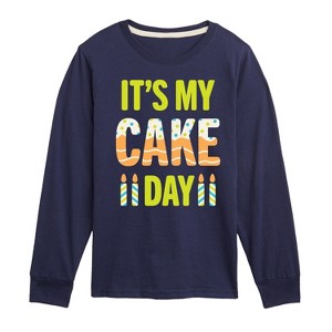 Boys' - Instant Message - It's My Cake Day Long Sleeve Graphic T-Shirt - 1 of 4