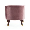 Coolbibila-Tufted Back Arm Chair,Velvet Armchairs Office,Rubber Wood Legs Chair,Strong Load Bearing Accent Chairs - 3 of 4
