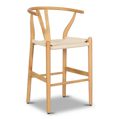 Poly & Bark 23.5" High Weave Counter Height Barstool with Woven Seat