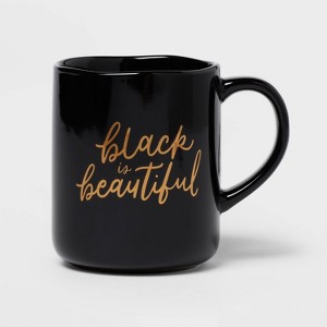 16oz Stoneware Black is Beautiful Mug - Opalhouse™ - 1 of 3