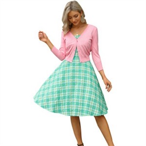 BLUEMING Women’s Cropped Button-Front Cardigan - Textured Knit with 3/4 Sleeves & Elevated Everyday Silhouette - 1 of 4