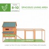 137" Chicken Coop for 8-10 Chickens, Large Chicken Houseen Poultry Hen Cage with Nesting Box and Run for Backyard - 4 of 4