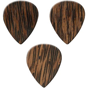 Clayton Exotic Wedge Wood Guitar Picks - 3 Pack - 1 of 2