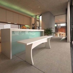 Manhattan Comfort Set of 2 Coney Dining Benches - 1 of 4
