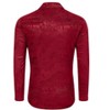 Men's Floral Jacquard Dress Shirt Long Sleeve Button Down Shirts Luxury for Wedding Party Prom - 3 of 4