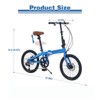 VisioGear 20" Folding City Bike, 7-Speed Folding Bike, Blue, 57.09"*24.8"*39.37" - 3 of 4