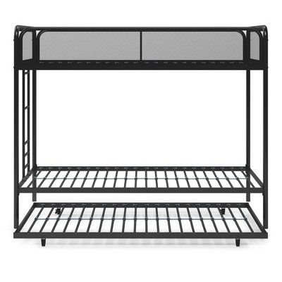 triple bunk bed black