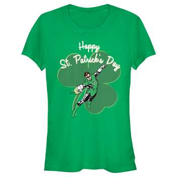 Juniors Womens Green Lantern Happy St. Patrick's Day T-Shirt