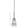 Toltec Lighting Apollo 1 - Light Pendant in  Dark Granite with 5" Square New Deco Art Glass Shade - 2 of 2