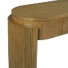 Luxystar Console Table with Natural Wood Grain Finish, Oval Top and 2 Drawers for Entryway and Living Room, Pine Wood - 4 of 4