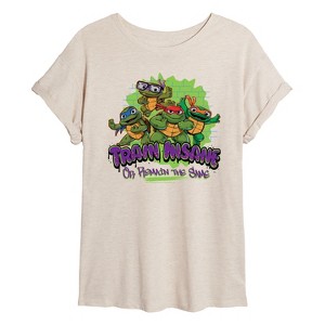 Women's - Teenage Mutant Ninja Turtles Mutant Mayhem - Train Insane Oversized Graphic T-Shirt - 1 of 4