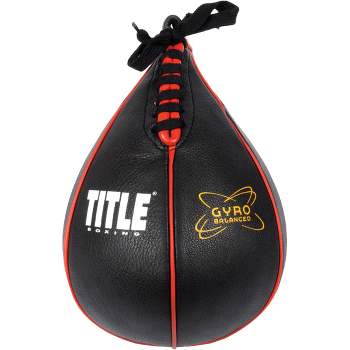 Title Boxing Gyro Balanced Leather Punch Training Speed Bag - Black