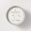 2-Wick Ribbed Ceramic Salt Jar Candle Light Gray 12oz - Hearth & Hand™ with Magnolia: Soy & Paraffin Wax, Sea Salt Scent - 3 of 3