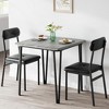 Salutmeuble Dining Table Set for 2, 3-Piece Kitchen Dining Set, Dining Room Table Set with 2 Upholstered Chairs for Small Room Kitchen Apartment - 4 of 4