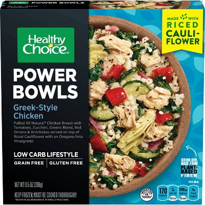 Healthy Choice Gluten Free Frozen Power Bowls Greek Style Chicken - 9.5oz