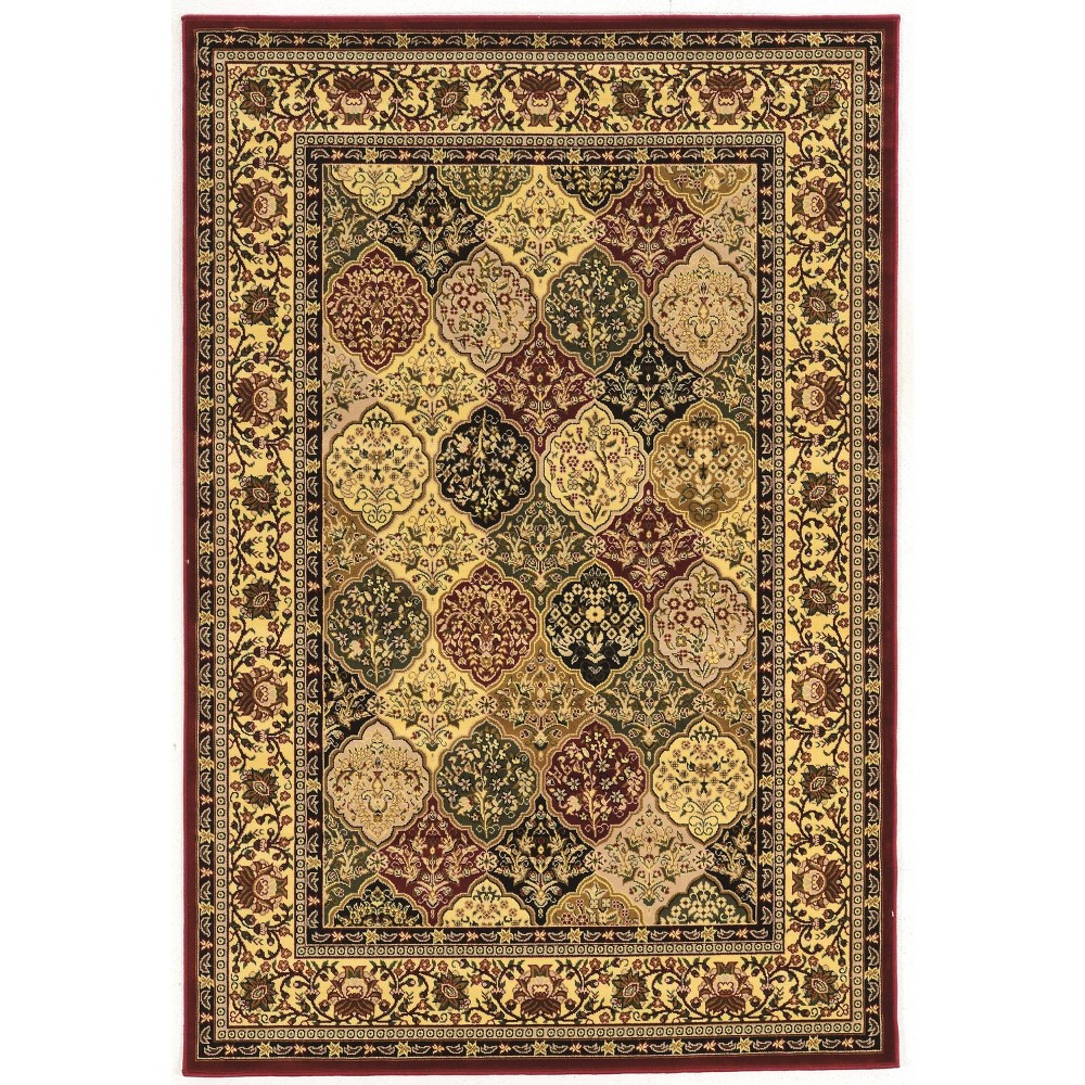 9'x12' Persian Style Treasures Kerman Rug Off White/Red - Linon