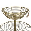 3-Tiered Basket Riser Brass Metal with Jute Tassel by Foreside Home & Garden - 4 of 4