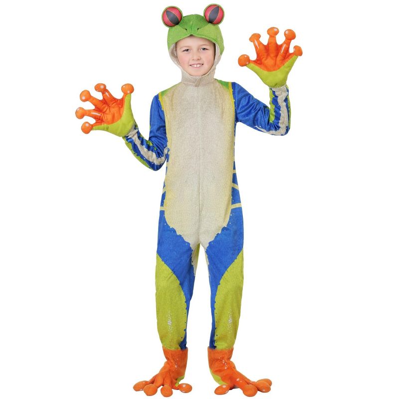 HalloweenCostumes.com Realistic Tree Frog Costume for a Child, 1 of 3